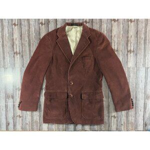 Polo Ralph Lauren University Club Corduroy Blazer Jacket color burgundy Vintage